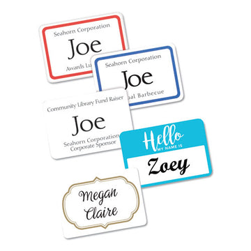 Avery® Flexible Adhesive Name Badge Labels, 3.38 X 2.33, White-blue Border, 400-box freeshipping - TVN Wholesale